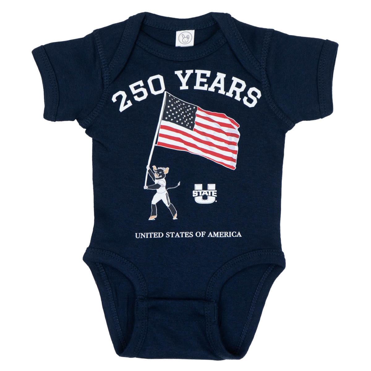 2026 Infant U-State Patriotic Big Blue Onesie